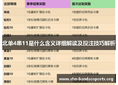 北单4串11是什么含义详细解读及投注技巧解析 北单4串11是什么含义详细解读及投注技巧解析